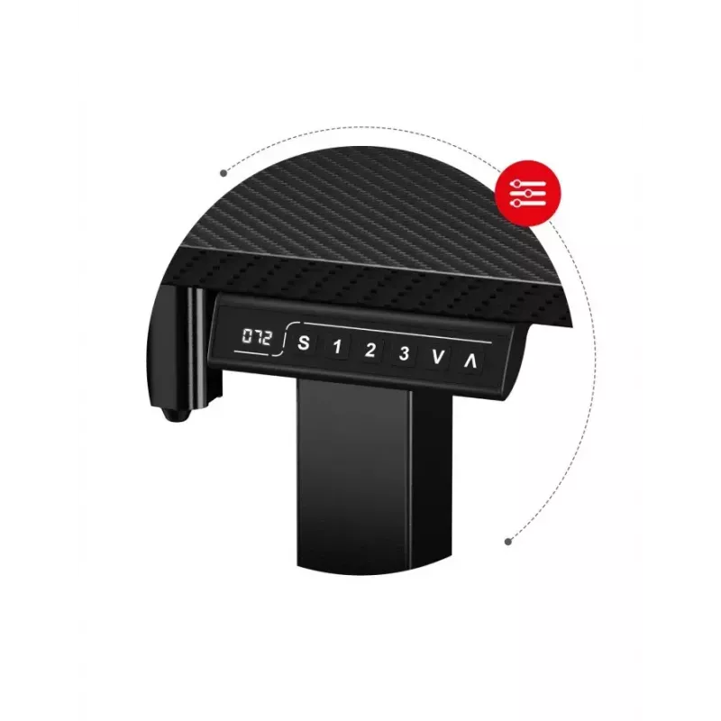 Gerader Gaming-Schreibtisch Huzaro Hero 8.2 Schwarz MDF rechteckig 1200x600 mm, höhenverstellbar 720–1180 mm, 80 kg Tragkraft