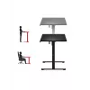 Gerader Gaming-Schreibtisch Huzaro Hero 8.2 Schwarz MDF rechteckig 1200x600 mm, höhenverstellbar 720–1180 mm, 80 kg Tragkraft