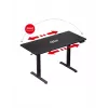 Gerader Gaming-Schreibtisch Huzaro Hero 8.2 Schwarz MDF rechteckig 1200x600 mm, höhenverstellbar 720–1180 mm, 80 kg Tragkraft