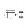 Gerader Gaming-Schreibtisch Huzaro Hero 8.2 Schwarz MDF rechteckig 1200x600 mm, höhenverstellbar 720–1180 mm, 80 kg Tragkraft