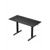 Gerader Gaming-Schreibtisch Huzaro Hero 8.2 Schwarz MDF rechteckig 1200x600 mm, höhenverstellbar 720–1180 mm, 80 kg Tragkraft
