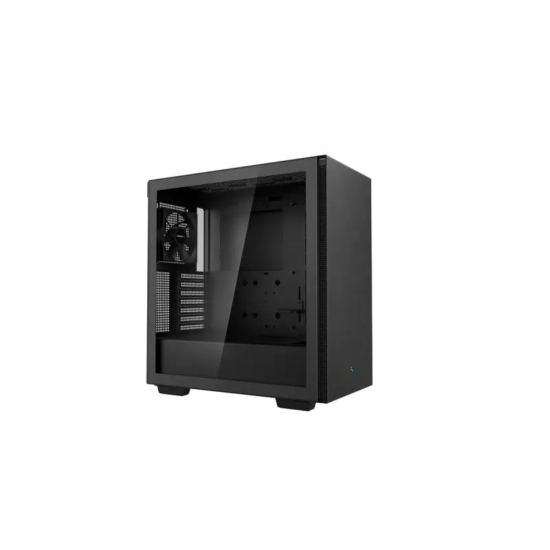 PC-Gehäuse DeepCool CH510 Midi Tower Schwarz — Temperglas, microATX/ATX, unterstützt 360-mm-Radiatoren vorne/oben, maximale GPU-Länge 38 cm, Netzteil unten, 7 Erweiterungsslots