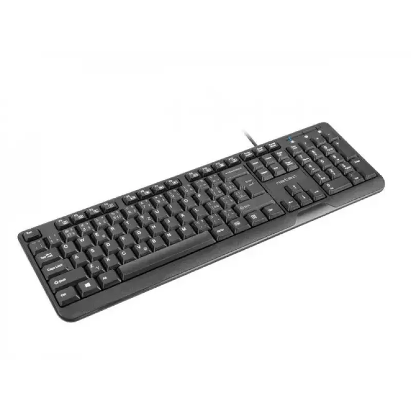 Kabelgebundene USB-Tastatur NATEC NKL-1151 — Schwarz, CZ-SK (slowakisches) Layout, 104 Tasten, USB-Kabel, 1,8 m Kabel