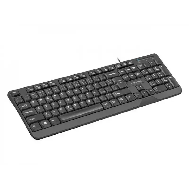 Kabelgebundene USB-Tastatur NATEC NKL-1151 — Schwarz, CZ-SK (slowakisches) Layout, 104 Tasten, USB-Kabel, 1,8 m Kabel