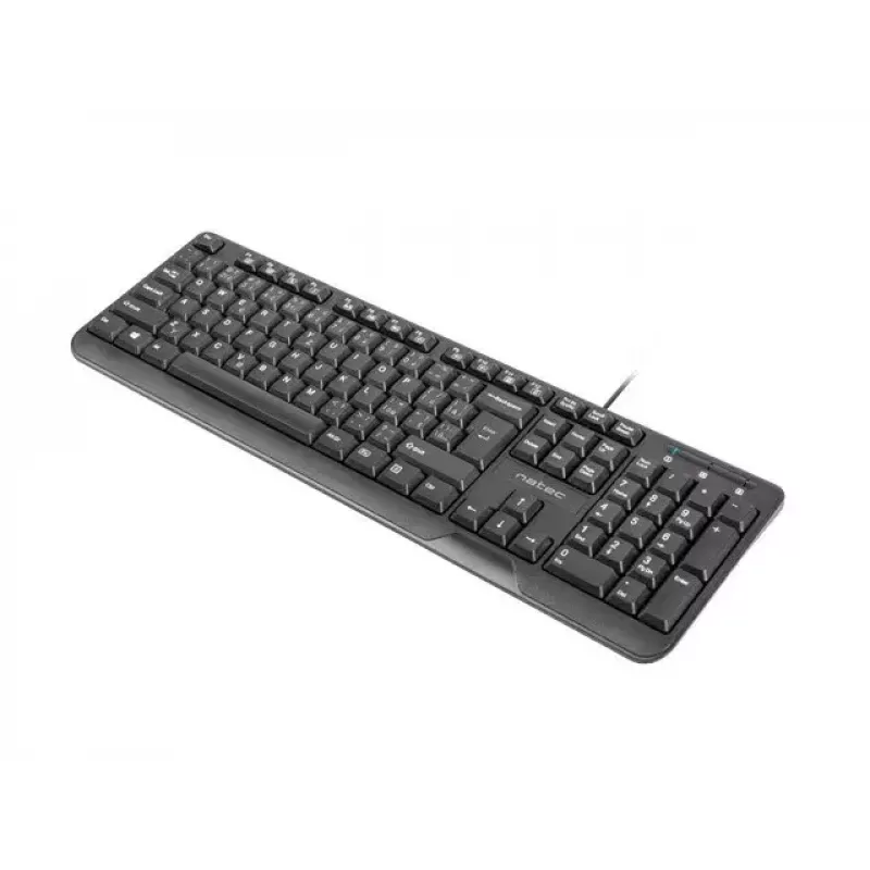 Kabelgebundene USB-Tastatur NATEC NKL-1151 — Schwarz, CZ-SK (slowakisches) Layout, 104 Tasten, USB-Kabel, 1,8 m Kabel
