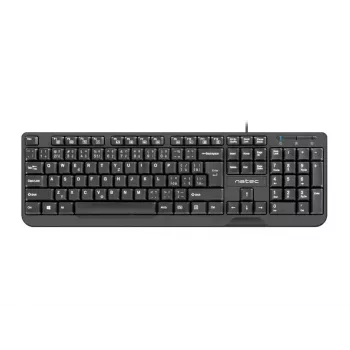 Kabelgebundene USB-Tastatur NATEC NKL-1151 — Schwarz, CZ-SK (slowakisches) Layout, 104 Tasten, USB-Kabel, 1,8 m Kabel