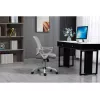 Bürodrehstuhl ActiveJet YK507 – gepolsterte Sitzfläche, Mesh-Rückenlehne, Stoffpolsterung grau, Höhe 90–100 cm, Rückenlehnenbreite 45 cm
