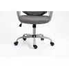 Bürodrehstuhl ActiveJet YK507 – gepolsterte Sitzfläche, Mesh-Rückenlehne, Stoffpolsterung grau, Höhe 90–100 cm, Rückenlehnenbreite 45 cm