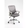 Bürodrehstuhl ActiveJet YK507 – gepolsterte Sitzfläche, Mesh-Rückenlehne, Stoffpolsterung grau, Höhe 90–100 cm, Rückenlehnenbreite 45 cm