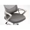 Bürodrehstuhl ActiveJet YK507 – gepolsterte Sitzfläche, Mesh-Rückenlehne, Stoffpolsterung grau, Höhe 90–100 cm, Rückenlehnenbreite 45 cm