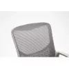 Bürodrehstuhl ActiveJet YK507 – gepolsterte Sitzfläche, Mesh-Rückenlehne, Stoffpolsterung grau, Höhe 90–100 cm, Rückenlehnenbreite 45 cm