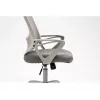 Bürodrehstuhl ActiveJet YK507 – gepolsterte Sitzfläche, Mesh-Rückenlehne, Stoffpolsterung grau, Höhe 90–100 cm, Rückenlehnenbreite 45 cm