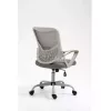 Bürodrehstuhl ActiveJet YK507 – gepolsterte Sitzfläche, Mesh-Rückenlehne, Stoffpolsterung grau, Höhe 90–100 cm, Rückenlehnenbreite 45 cm