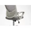 Bürodrehstuhl ActiveJet YK507 – gepolsterte Sitzfläche, Mesh-Rückenlehne, Stoffpolsterung grau, Höhe 90–100 cm, Rückenlehnenbreite 45 cm