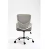 Bürodrehstuhl ActiveJet YK507 – gepolsterte Sitzfläche, Mesh-Rückenlehne, Stoffpolsterung grau, Höhe 90–100 cm, Rückenlehnenbreite 45 cm