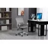 Bürodrehstuhl ActiveJet YK507 – gepolsterte Sitzfläche, Mesh-Rückenlehne, Stoffpolsterung grau, Höhe 90–100 cm, Rückenlehnenbreite 45 cm