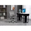 Bürodrehstuhl ActiveJet YK507 – gepolsterte Sitzfläche, Mesh-Rückenlehne, Stoffpolsterung grau, Höhe 90–100 cm, Rückenlehnenbreite 45 cm