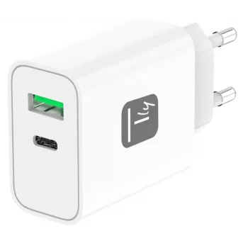 Techly IPW-USB-30WACG mobiles Ladegerät Universal Weiß AC Schnellladung Innenbereich