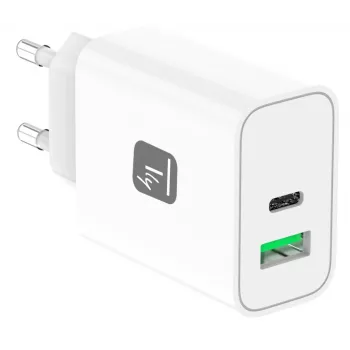 Techly IPW-USB-30WACG mobiles Ladegerät Universal Weiß AC Schnellladung Innenbereich