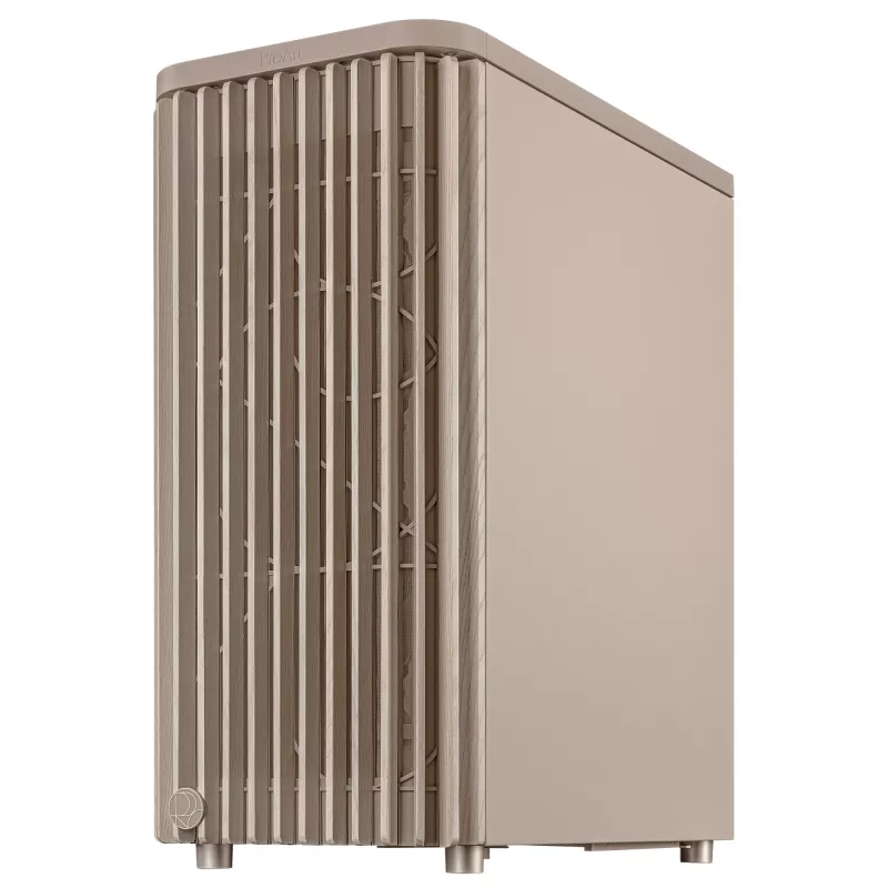 PC-Gehäuse ASUS ProArt PA401 Wood Edition Beige — Mid-Tower, Frontblende aus Metall