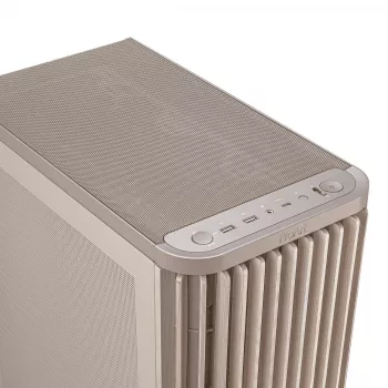 PC-Gehäuse ASUS ProArt PA401 Wood Mesh PWM Beige — ATX, Holz, 2×160 mm Front, 1×120 mm Heck, 2×3,5-Zoll + 2×2,5-Zoll Schächte