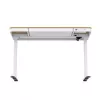Elektrisch höhenverstellbarer Schreibtisch ActiveJet ET119W-C 140x70 cm — 1 Motor, Höhe 725–1225 mm, weiß/eiche