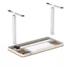 Elektrisch höhenverstellbarer Schreibtisch ActiveJet ET119W-C 140x70 cm — 1 Motor, Höhe 725–1225 mm, weiß/eiche