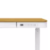 Elektrisch höhenverstellbarer Schreibtisch ActiveJet ET119W-C 140x70 cm — 1 Motor, Höhe 725–1225 mm, weiß/eiche