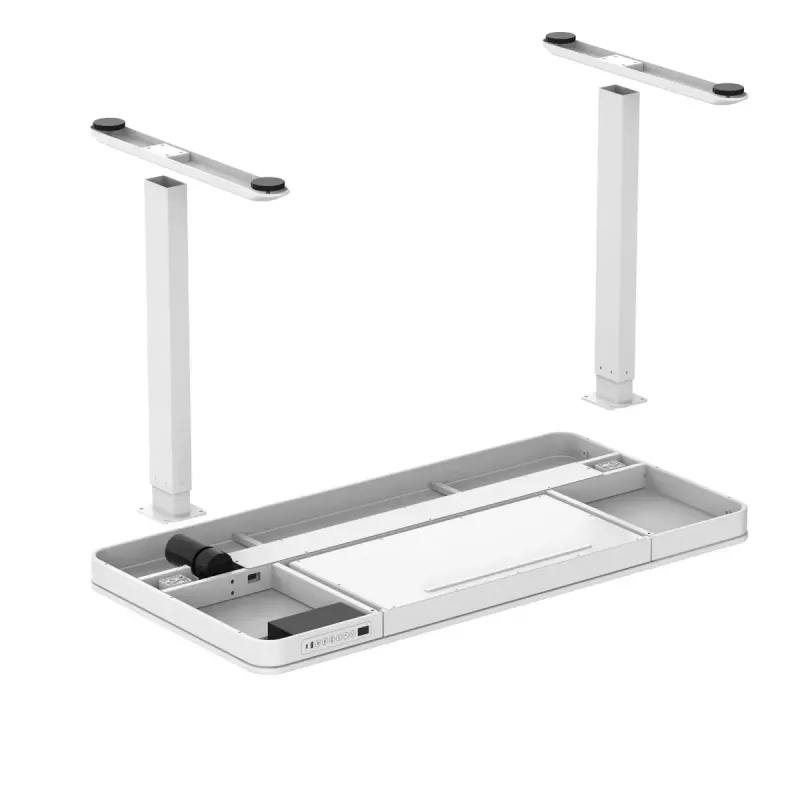 Elektrisch höhenverstellbarer Schreibtisch ActiveJet ET119W-C 140x70 cm, Hub 50 cm, Belastung 45 kg, weiß