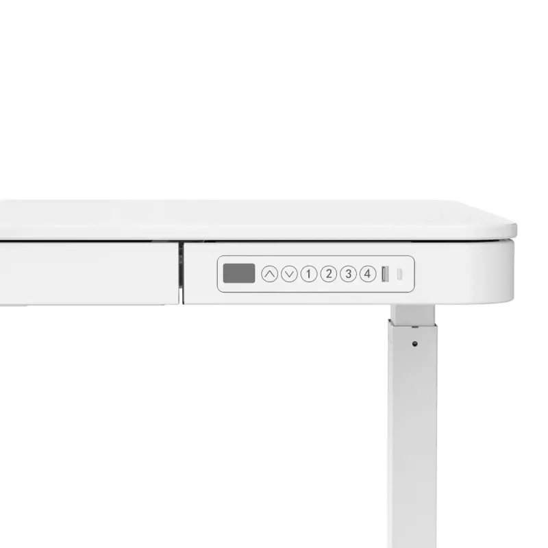 Elektrisch höhenverstellbarer Schreibtisch ActiveJet ET119W-C 140x70 cm, Hub 50 cm, Belastung 45 kg, weiß