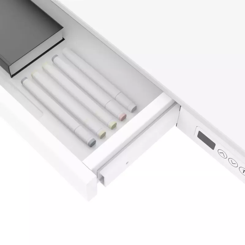 Elektrisch höhenverstellbarer Schreibtisch ActiveJet ET119W-C 140x70 cm, Hub 50 cm, Belastung 45 kg, weiß
