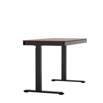 Schreibtisch ActiveJet ET119W-C elektrisch höhenverstellbar 140 x 70 cm schwarz/walnuss mit USB-A- und USB-C-Anschlüssen