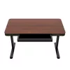 Schreibtisch ActiveJet ET119W-C elektrisch höhenverstellbar 140 x 70 cm schwarz/walnuss mit USB-A- und USB-C-Anschlüssen