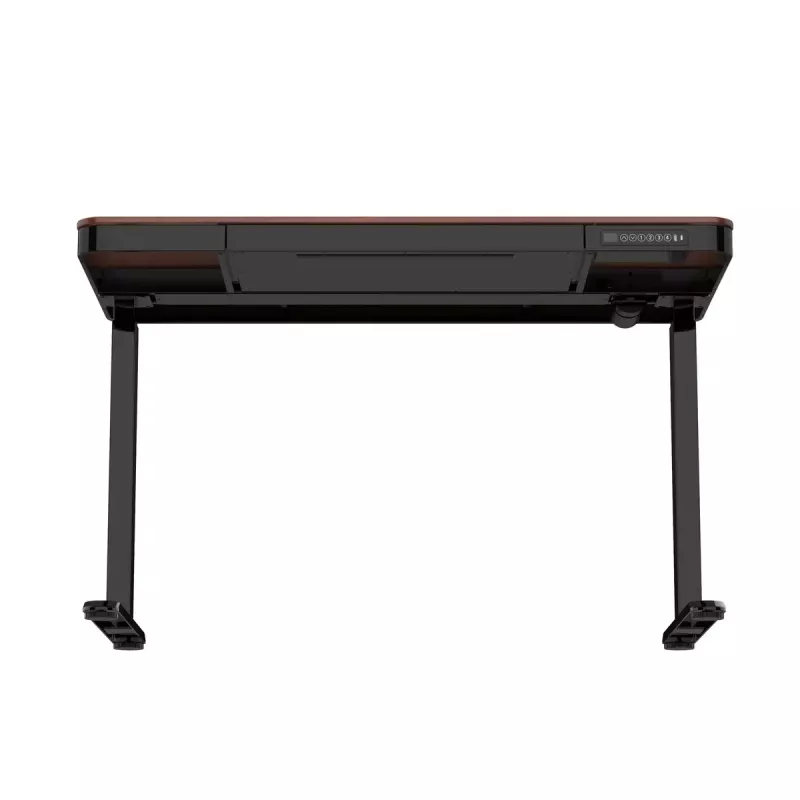 Schreibtisch ActiveJet ET119W-C elektrisch höhenverstellbar 140 x 70 cm schwarz/walnuss mit USB-A- und USB-C-Anschlüssen