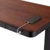Schreibtisch ActiveJet ET119W-C elektrisch höhenverstellbar 140 x 70 cm schwarz/walnuss mit USB-A- und USB-C-Anschlüssen