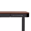 Schreibtisch ActiveJet ET119W-C elektrisch höhenverstellbar 140 x 70 cm schwarz/walnuss mit USB-A- und USB-C-Anschlüssen