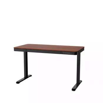 Schreibtisch ActiveJet ET119W-C elektrisch höhenverstellbar 140 x 70 cm schwarz/walnuss mit USB-A- und USB-C-Anschlüssen