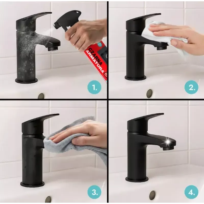 Reinigungsflüssigkeit FRISCHER Frischer Reiniger für schwarze Armaturen 0,5 L Sprühflasche für schwarze Armaturen