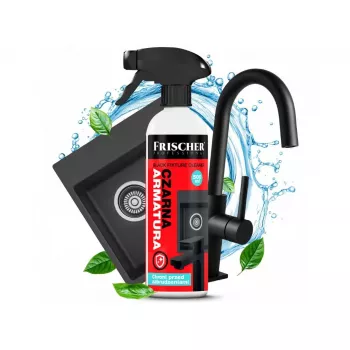 Reinigungsflüssigkeit FRISCHER Frischer Reiniger für schwarze Armaturen 0,5 L Sprühflasche für schwarze Armaturen