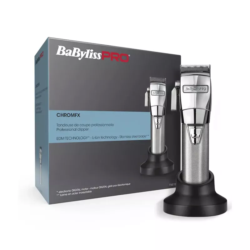 Akku-Haarschneider BaByliss PRO FX8700E — Chrom, integrierter Akku, 120 min Laufzeit, 6300 U/min