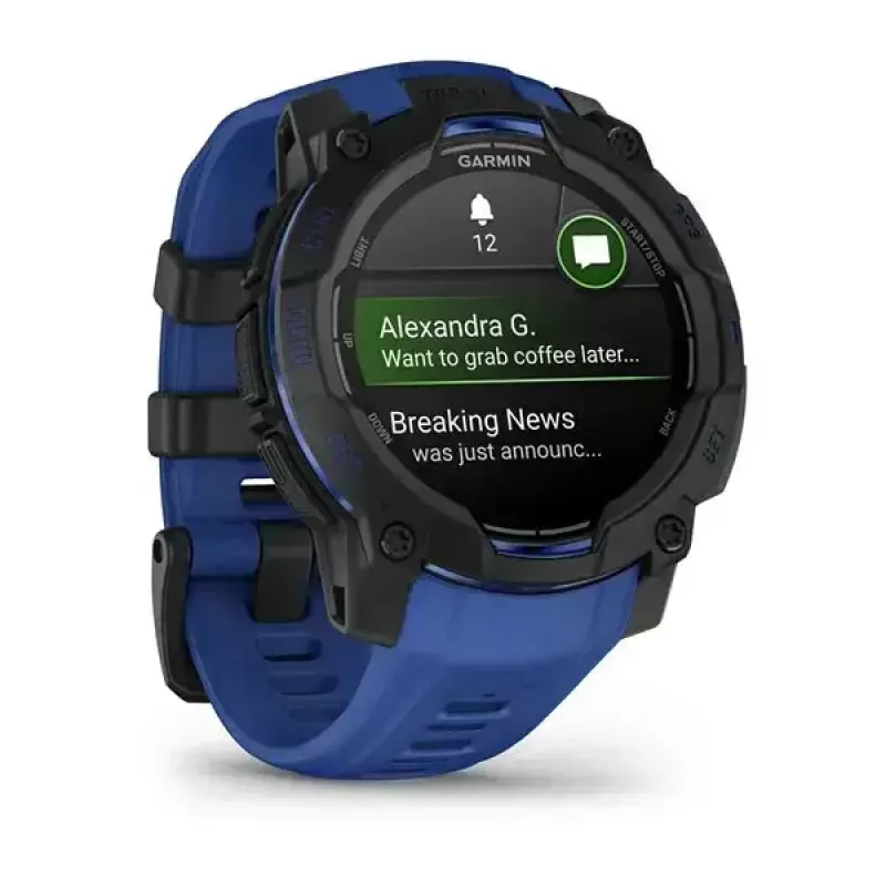 Smartwatch GARMIN Instinct 3 AMOLED 1,2 Zoll GPS, 45 mm Gehäuse, 390x390 Display, 10 ATM, Li-Ion-Akku
