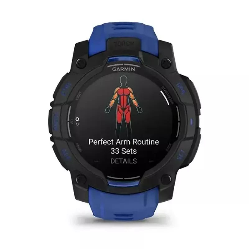 Smartwatch GARMIN Instinct 3 AMOLED 1,2 Zoll GPS, 45 mm Gehäuse, 390x390 Display, 10 ATM, Li-Ion-Akku