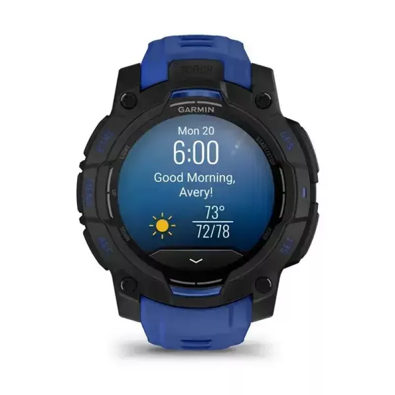 Smartwatch GARMIN Instinct 3 AMOLED 1,2 Zoll GPS, 45 mm Gehäuse, 390x390 Display, 10 ATM, Li-Ion-Akku