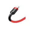 USB-A-auf-USB-C-Kabel Baseus Cafule — USB 2.0 A→C, QC3.0-Ladeunterstützung, Nylongeflecht, rot