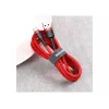 USB-A-auf-USB-C-Kabel Baseus Cafule — USB 2.0 A→C, QC3.0-Ladeunterstützung, Nylongeflecht, rot