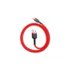 USB-A-auf-USB-C-Kabel Baseus Cafule — USB 2.0 A→C, QC3.0-Ladeunterstützung, Nylongeflecht, rot