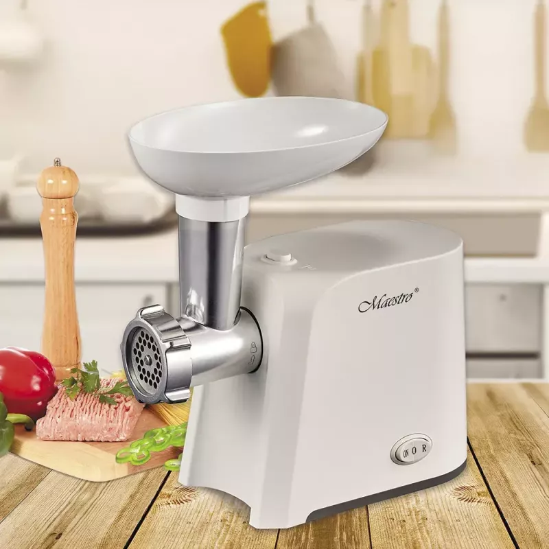 Fleischwolf Maestro MR852, 1000 W, weiß, Edelstahlmesser, Rückwärtsfunktion