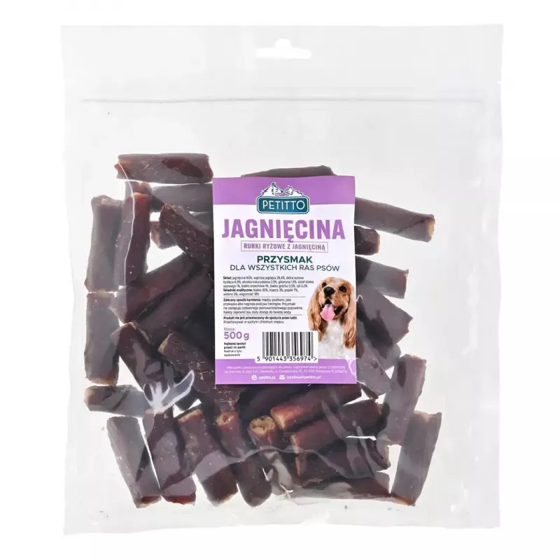 Hundeleckerli-Röllchen PETITTO mit Lamm, 500 g — Ergänzungsfuttermittel für Hunde