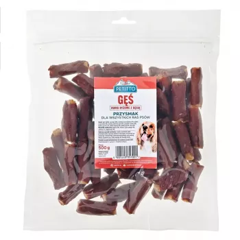 Hundesnacks PETITTO Tubular-Reissticks mit Gans 500 g