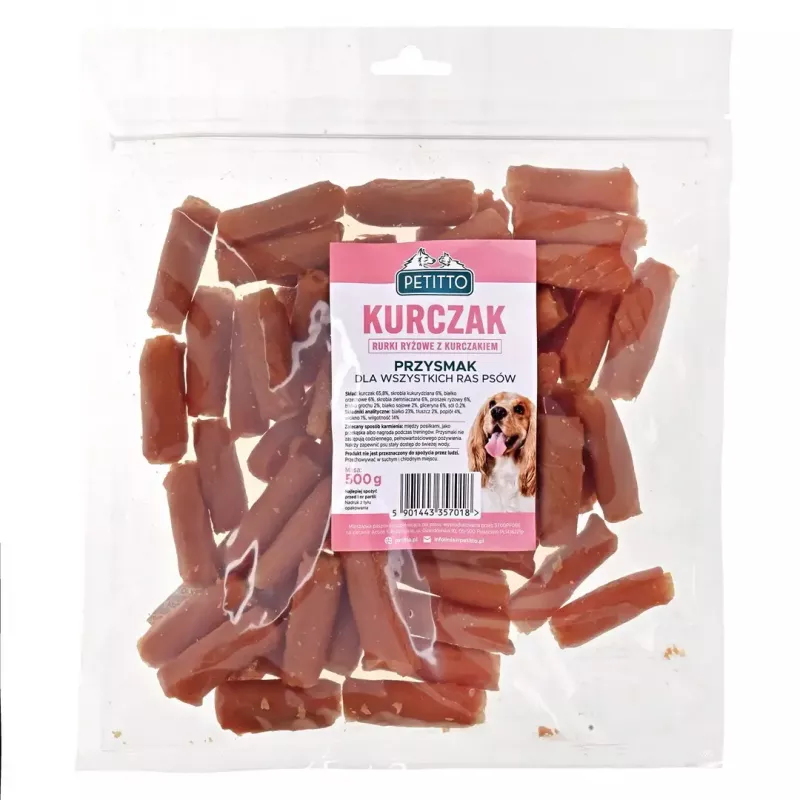 Hundeleckerli PETITTO Reisröhren mit Huhn 500 g